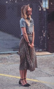 women animal print skirt