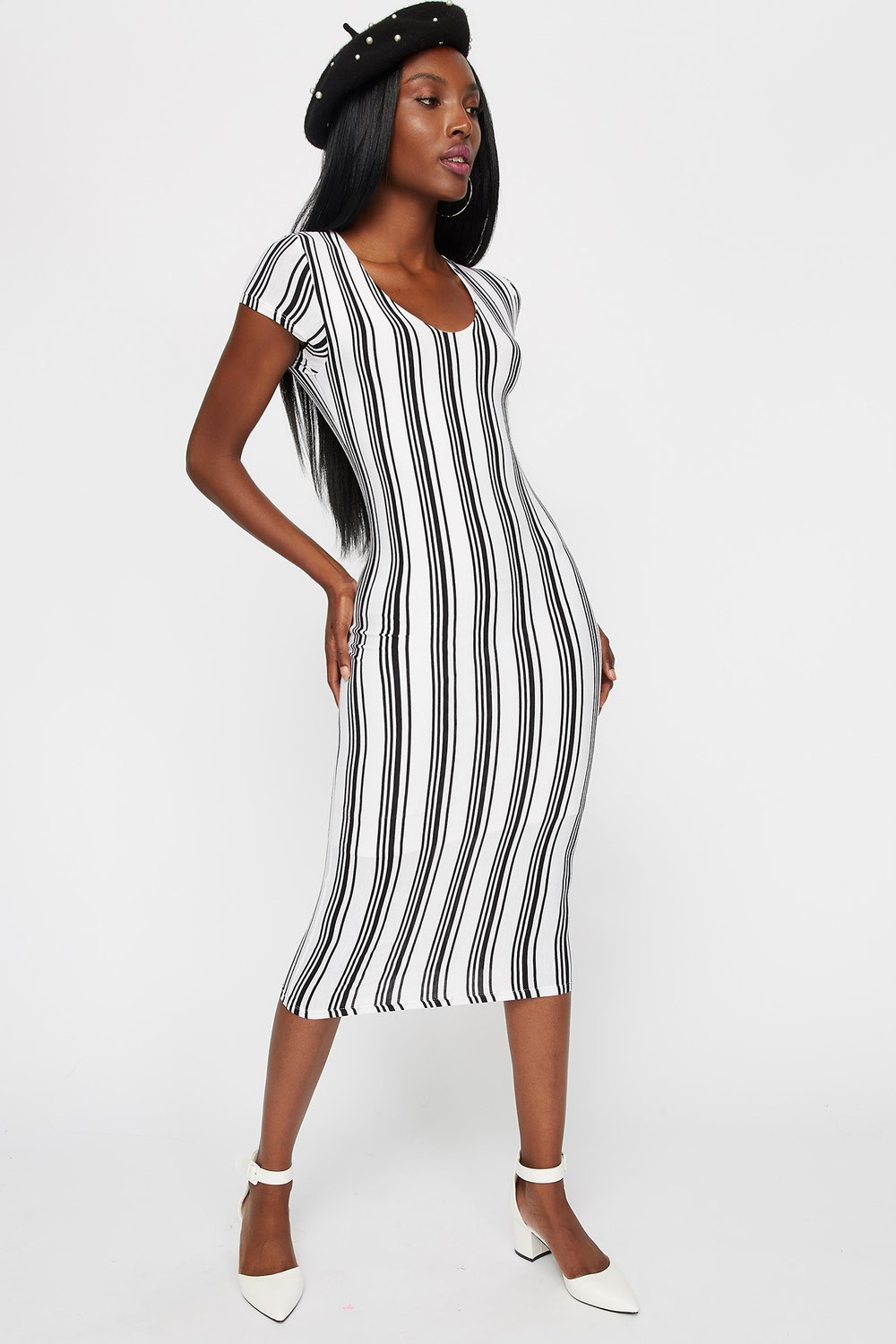 women striped dress