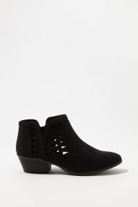 cut-out ankle bootie