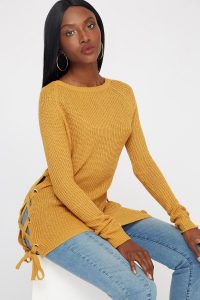 honeycomb knit sweater