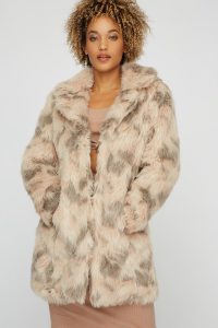 faux-fur abstract coat