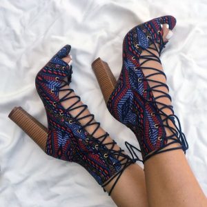 lace-up booties