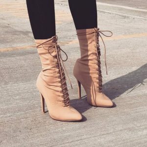 lace-up booties
