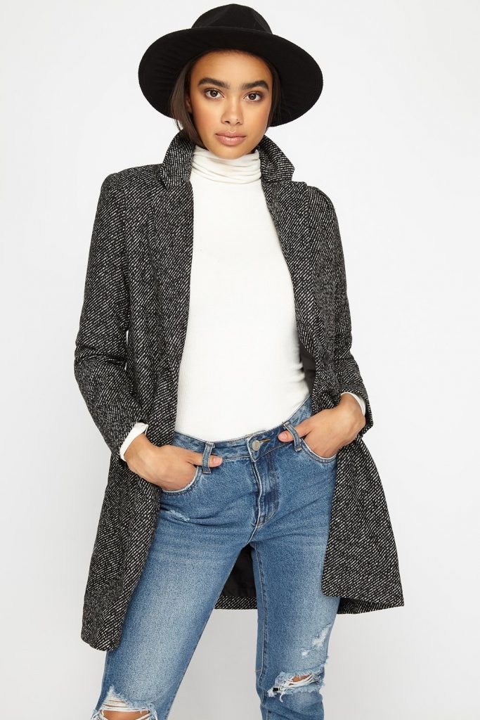 longline wool coat