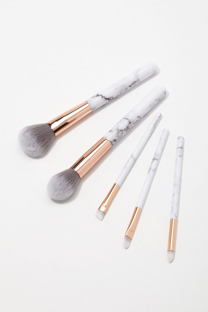 marble makeup brush set