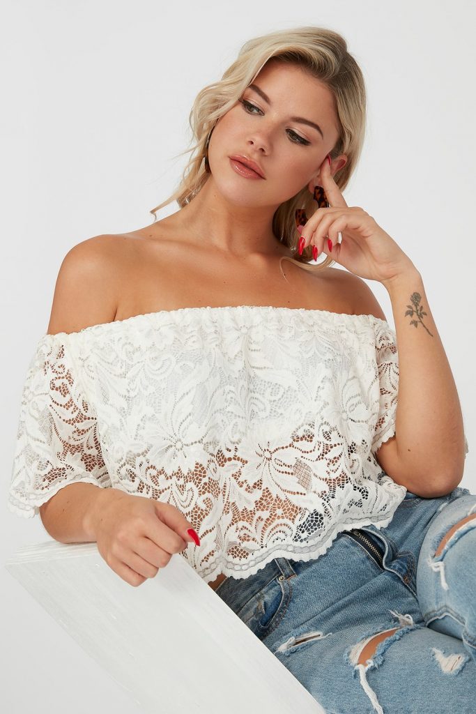 lace off the shoulder top