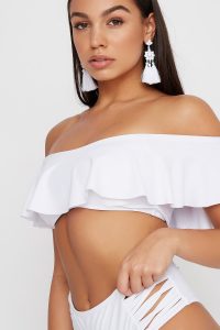 ruffle off the shoulder top