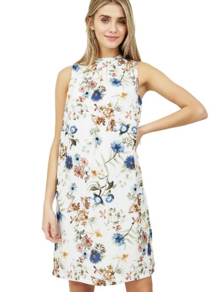 floral pleated dress