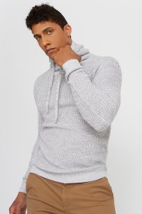 knit popover hoodie