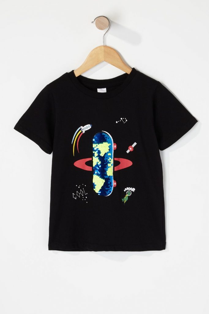 sequin graphic t-shirt