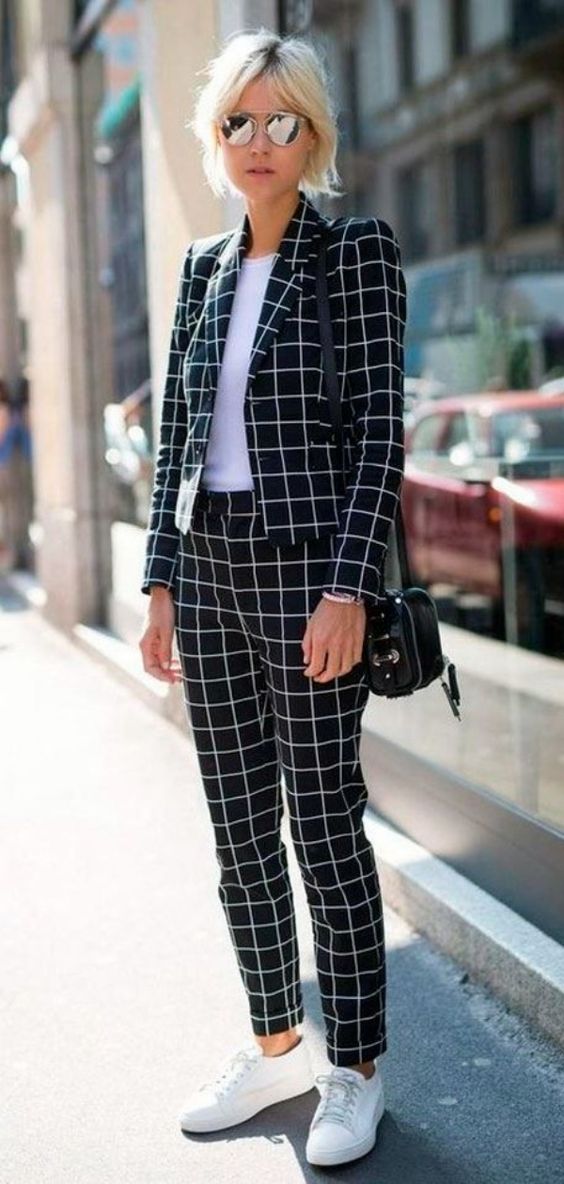 suits with sneakers