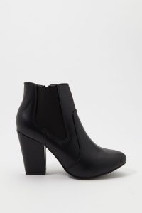 black heel bootie