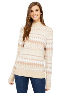 jacquard knit sweater