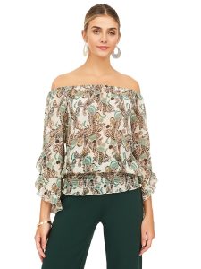 peasant top with ruffles