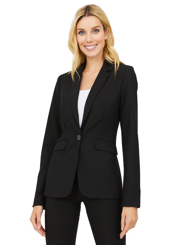 One-Button Fully Lined Blazer